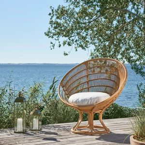 Chaise de jardin en rotin en gros à prix abordable, mobilier durable de style moderne avec support naturel pour patio, jardin et balcon - Product Image 1