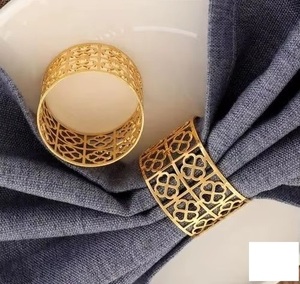 Anneaux de serviette en laiton faits à la main en gros – Accessoire de table décoratif de luxe pour mariages, hôtels et événements – Exportation - Product Image 5