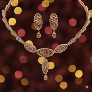 Conjunto de Collar y Aretes de Oro Rosa de 18K - Product Image 3