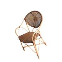 Fauteuil de salle à manger en rotin tressé naturel Colony Honey Finish pour salon intérieur et mobilier de café