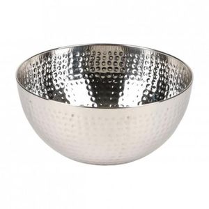 Trending Hammered <b>Mirror</b> Polish Aluminum Mixing Bowl Fork Shiny Metal Salad Bowl Luxury Kitchen Decor Heat Resistant Dinnerware - Product Image 4