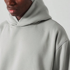 Sweat-shirt à capuche unisexe haut de gamme 100 % coton, coupe oversize, épaules tombantes, épais, pour l'hiver - Product Image 5