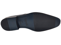 Chaussures habillées Dlords Christofer pour hommes en cuir véritable bleu, à bout fermé, à lacets, avec semelle intermédiaire en EVA à coussin d'air et doublure en microfibre