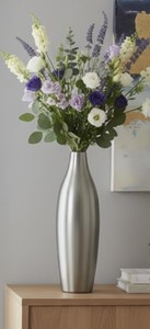 Jarrón Alto de Metal Decorativo para Flores, Acabado Antiguo, Moderno y Elegante, para Decoración del Hogar, Sala de Estar, Mesa, Oficina o Estante - Product Image 3