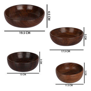 Tazón Multiusos de Madera Maciza con Superficie Pulida Lisa para Verduras, Frutos Secos, Bocadillos y Decoración de Mesa - Product Image 3