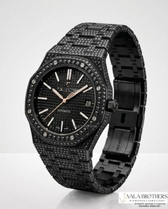 Montre Vala's Watch, chronographe sport en alliage de quartz, diamant octogonal, 42 mm, analogique, verre saphir, fermoir déployant, luxe pour homme, étanche - Product Image 1