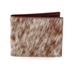 กระเป๋าสตางค์หนังวัวแท้สำหรับผู้ชาย กระเป๋าหนังขนวัว ทำมือ กระเป๋าสตางค์แบบพับสองตอน ทนทาน หนังแท้ธรรมชาติ - Product Image 6