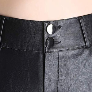 Pantalones de cuero genuino de alta calidad con diseño recto y material de lona para mujer, servicio OEM y ODM disponible, pantalones de cuero para mujer - Product Image 3