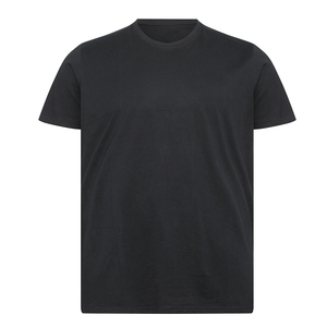 Meilleurs T-shirts pour hommes grandes tailles 100% coton noir col rond manches courtes pull-over haute qualité séchage rapide respirant pour les grands et les corpulents - Product Image 1