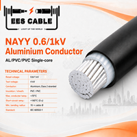 Câble d'alimentation monophasé NAYY 0,6/1 kV à conducteur en aluminium, isolé et gainé en PVC, non armé, pour usage de distribution
