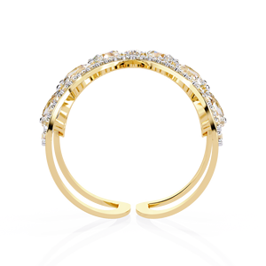 Anillos de Diamantes con Corte Brillante Redondo y Corte Pera, Diseño Hermoso, Anillo de Compromiso, Oro Sólido de 14K, Joyería Fina con Diamantes Cultivados en Laboratorio - Product Image 4