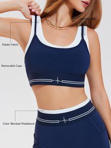 Leggings de course pour femmes à compression élevée, avec brassière de sport dos nageur assortie, séchage rapide, respirant, pour l'entraînement et les activités sportives - Product Image 3