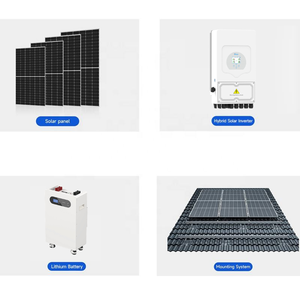 Sistema Híbrido de Energía <span class=keywords><strong>Solar</strong></span> de 5000W, Inversor Monofásico Deye, Batería LifePO4 de 10KWH, Panel <span class=keywords><strong>Solar</strong></span> para Uso Doméstico - Product Image 2