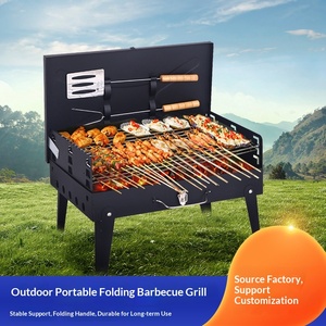 Parrilla de Barbacoa Plegable para Exteriores, sin Humo, para el Hogar, con Herramientas de Barbacoa Integradas, Portátil - Product Image 6