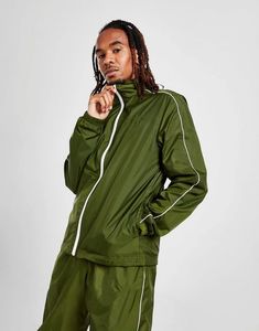 Survêtement homme en nylon réfléchissant pour l'automne, avec logo personnalisé, deux pièces, coupe-vent, veste et pantalon, léger, coupe-vent, respirant - Product Image 5