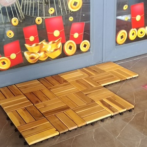 Wooden Interlocking <b>Floor</b> Tiles 30 X 30 cm Patio Balcony Terrace Garden Click Waterproof Anti-Slip Eco-Friendly Certified - Product Image 5