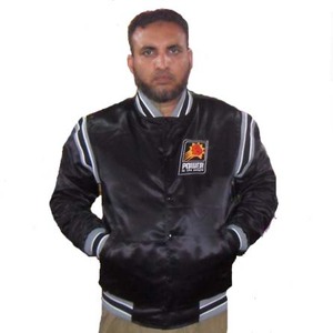 Patchs brodés personnalisés, broderie vintage 3D, veste varsity en satin, haute qualité, 100% polyester, séchage rapide, personnalisable pour homme - Product Image 1