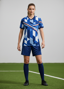 Ensemble de maillots de football personnalisés unisexes pour adultes, respirants, à manches courtes, de haute qualité, écologiques, anti-UV, séchage rapide, 100% coton - Product Image 6