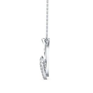 Ce collier élégant en argent 925 avec pendentif cœur en moissanite dans un cercle est un cadeau d'anniversaire parfait pour elle. - Product Image 6