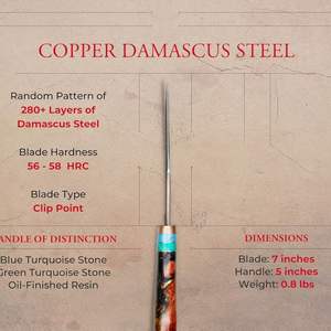 Couteau de chasse à lame fixe en acier Damas artisanal de qualité supérieure avec manche en bois de burl et garde en laiton, personnalisable OEM, garantie de 3 ans - Product Image 2