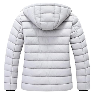 Premium Mens Lightweight Padded <b>Waterproof</b> Breathable Eco-Friendly Quick Dry Anti-Bacterial Windproof Hooded PU Fabric Jacket - Product Image 2