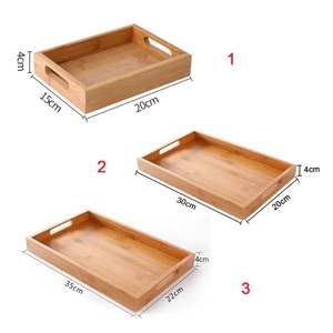 Plateau de service décoratif en bois durable avec bords surélevés, style moderne et antique, pour un service alimentaire sécurisé à la maison, dans les restaurants et sur les tables à manger - Product Image 1