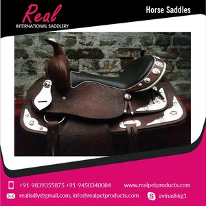 Sillín de caballo occidental de cuero genuino de calidad superior al mejor precio - Product Image 2