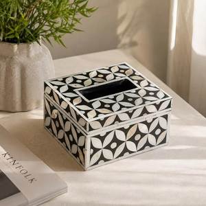 Boîte à mouchoirs carrée faite à la main avec incrustation d'os de haute qualité, dernier motif, produit de qualité pour la table - Product Image 4