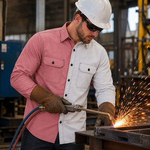 NFPA 2112 CAT2 Fire Retardant Plaid Print Safety <b>Welding</b> Fireproof FRC Flame Resistant FR Work <b>Shirt</b> - Product Image 6