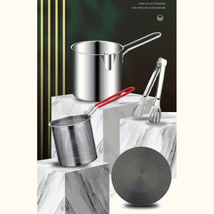 Friggitrice a <span class=keywords><strong>gas</strong></span> professionale in acciaio inossidabile per uso domestico con cestello per pollo e pentole con filtro - Product Image 1