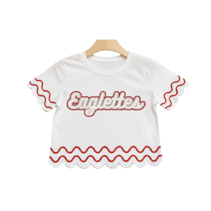 Camiseta de Manga Corta para Niñas/Bebés con Lentejuelas Bordadas a Mano, Transpirable, 100% Algodón, Lavable, para el Día del Partido, en Oferta - Product Image 2