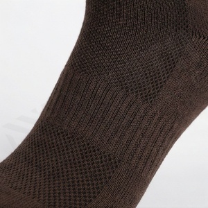 Brown <b>Crew</b> <b>Socks</b> Solid Color Knitted Breathable Daily Wear Adult Regular Style - Product Image 5