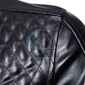 New Arrival Your Own Design Men's <b>Winter</b> <b>Leather</b> <b>Jacket</b> Windproof Eco-Friendly Comfortable Custom Logo Front - Product Image 6