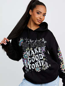 OEM DTG Women's <b>Custom</b> Graphic Hoodie Polyester/Cotton Casual Style Pullover Personalized Print Streetwear Hooded Top Fashion - Product Image 3