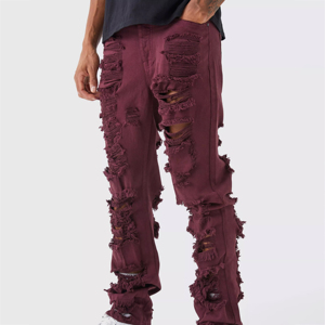 Pantalones Vaqueros Holgados Premium para Hombre, Corte Holgado, Color Único, Novedad 2026, Proveedor OEM ODM - Product Image 2