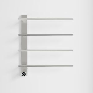 Moderno Portasciugamani in Acciaio 20,5 X 24,2 X 3,2 Pollici con Mensola Riscaldante e Funzione Pieghevole; Finitura Superficiale Spazzolata - Product Image 5