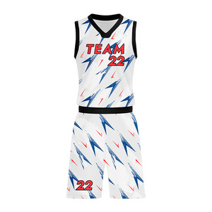 Conjunto de Uniforme de Baloncesto Sublimado, Unisex para Adultos, Transpirable, de Poliéster, Cuello en V, Sin Mangas, Corte Atlético - Product Image 5