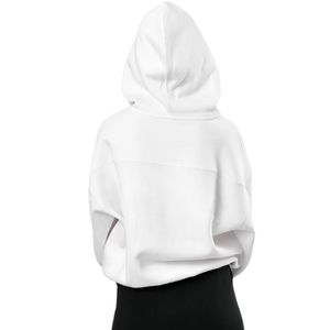 <b>Women</b> <b>White</b> <b>Zip</b> <b>Up</b> Unisex <b>Hoodie</b>, Casual Full Zipper Sweatshirt, Comfortable Oversized Hooded Jacket for Streetwear and Daily - Product Image 2