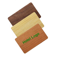 13,56 MHz Smart Chip Temic T5557 RFID Zugangskontrollkarte Armband Holzkarte Hotelzimmerschlüsselkarte mit Individuell Bedrucktem Logo