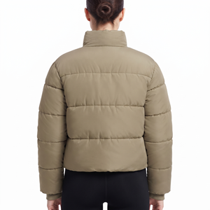 2026 New Arrival Winter Coat for Women Casual Loose Warm <b>Crop</b> Puffer with Waterproof Feature Trending Solid Color - Product Image 4