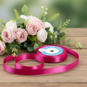 ริบบิ้นผ้าซาติน 0.6 ม. 25 หลา สีบานเย็น D15 - Product Image 2