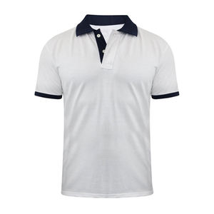 Chemise piqué tricotée rouge pour homme avec patte de boutonnage contrastante à trois boutons et passepoil latéral respirant pour le sport et le golf - Product Image 2
