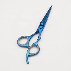 6.5 Inch <b>Long</b> Japanese J2 Stainless Steel Blue Titanium Coated Professional Hairdressing Barber Scissor <b>Shears</b> - Product Image 5