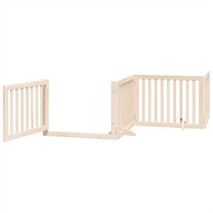 Ensemble de 12 grands enclos pliables pour chiens en bois de peuplier naturel - Product Image 4