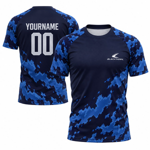 Camiseta de Fútbol Personalizada por Sublimación para Hombre, Venta al por Mayor, Secado Rápido, Transpirable, Manga Raglán, Bloques de Color, Camiseta de Entrenamiento, Uniforme de Fútbol para Equipo - Product Image 3