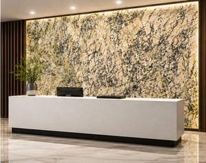 SOON CERAMIC - Baldosa Grande de Mármol Blanco Pulido ALPINE GOLD-2, Ecológica, Diseño 3D, Decoración Moderna para Paredes de Sala de Estar - Product Image 1