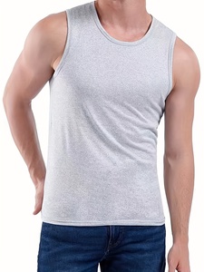 Camiseta sin Mangas para Hombre, Algodón Premium, para Gimnasio, Entrenamiento, Fitness, Ropa Deportiva, Chaleco Atlético Informal de Verano - Product Image 2