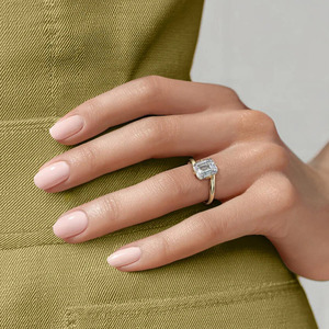Bague de fiançailles solitaire en diamant taille ronde Crossover - Product Image 4