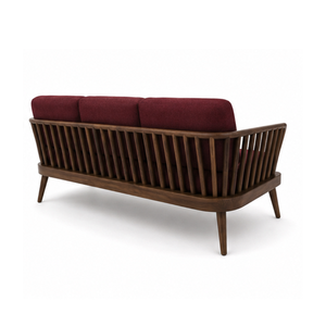 Sofá de 3 Plazas de Madera de Teca Sólida de Primera Calidad, Muebles de Salón Tapizados de Lujo para Hotel, Villa, Apartamento, Sala de Estar - Product Image 3