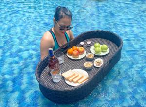 Bandeja DE SERVICIO DE METAL flotante de lujo para servicio de desayuno en piscinas hecha a mano en Vietnam - Product Image 6